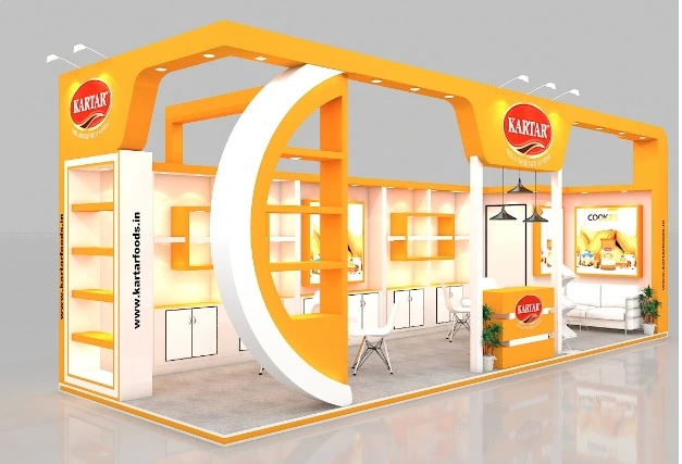 two side open exhibition stall